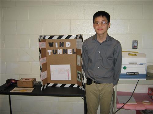 Our member Phong Duong with his Wind Tunnel at the Energy Expo 