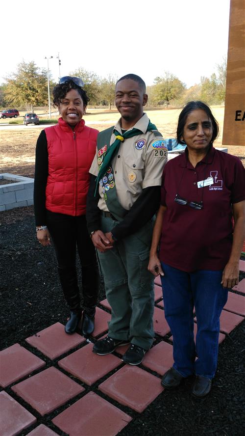 Cebron Williams, A STEAM Club Member Wins the Eagle Scout Project for School Gardening 