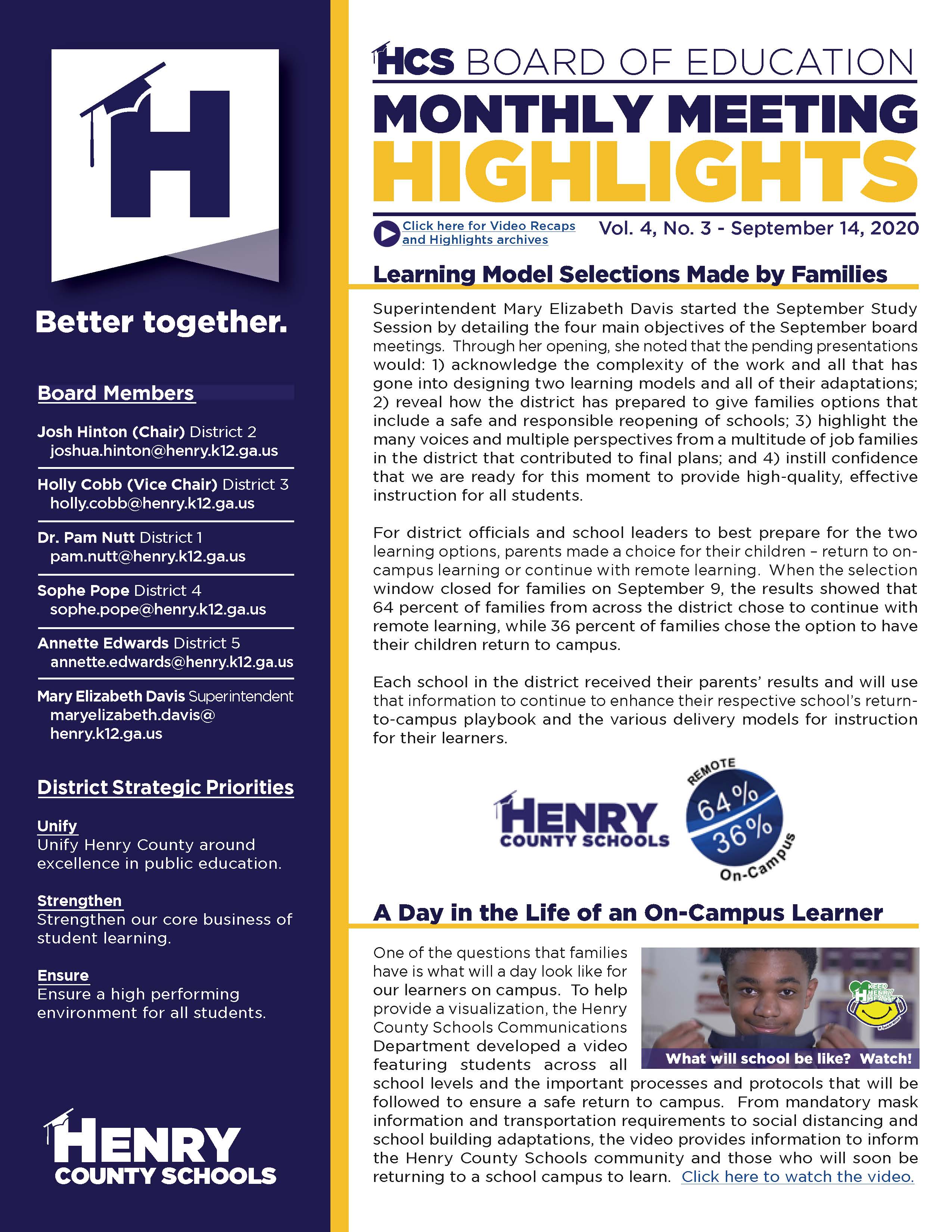 July 2020 BOE Highlights 