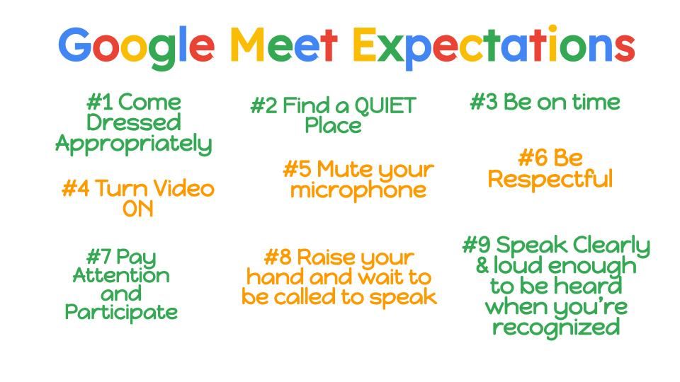 Google Meet Expectations