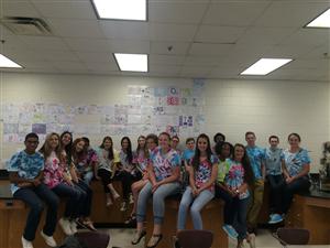 Chemistry students make their own tie dyed shirts! 