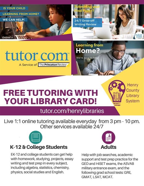 Free Tutoring - Henry County Libraries