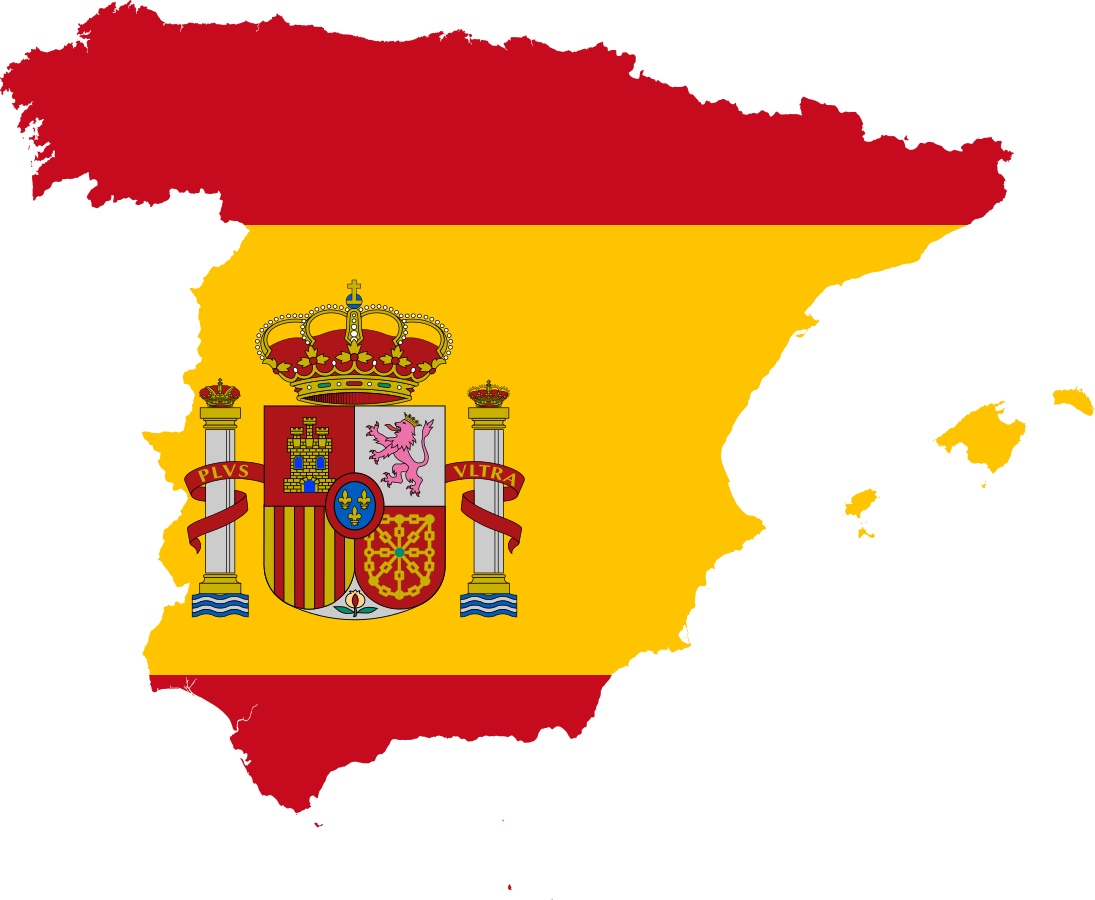 Flag in the shape of Spain