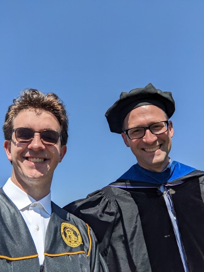 Picture of myself and a professor of mine at my graduation!