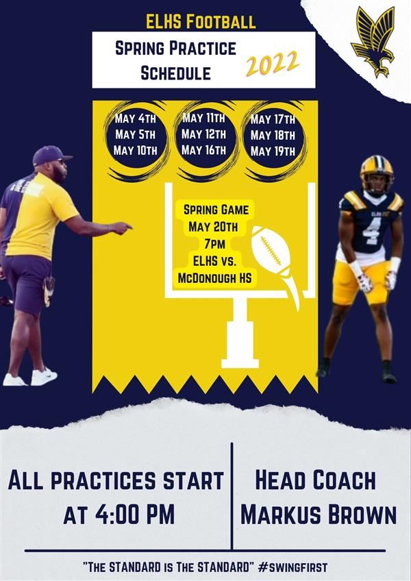 2022 Spring Practice Dates