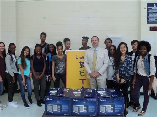 BETA Club donated three Microwave Ovens to the Luella High School 