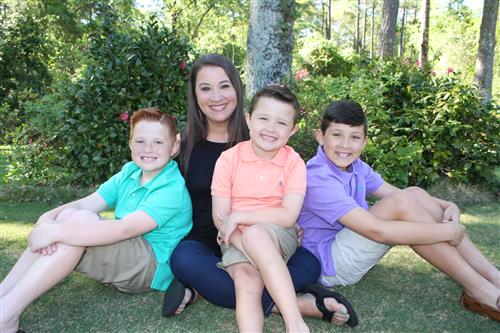 Mrs. Clark and her 3 boys 