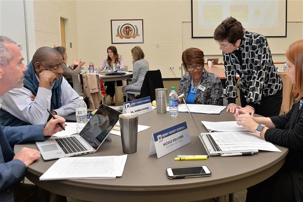 Working with district leadership during a board work session